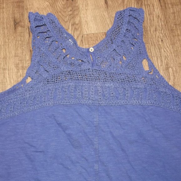 Sanoma - Blue Tank Blouse with Embroidered Shoulders - XL - Picture 4 of 4